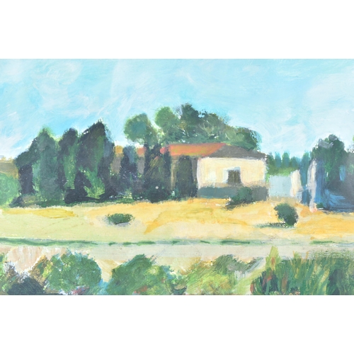 123 - From The Estate Of Bob Baker - Artwork - 'Farm In Sardinia ' - a mixed media / acrylic painting of a... 