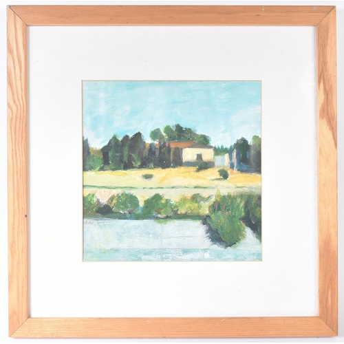 123 - From The Estate Of Bob Baker - Artwork - 'Farm In Sardinia ' - a mixed media / acrylic painting of a... 