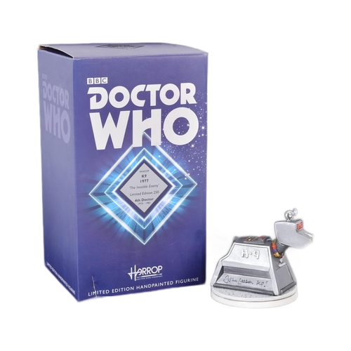 13 - Doctor Who - K9 - John Leeson (Voice) - autographed Robert Harrop resin figurine. Signed in black in... 