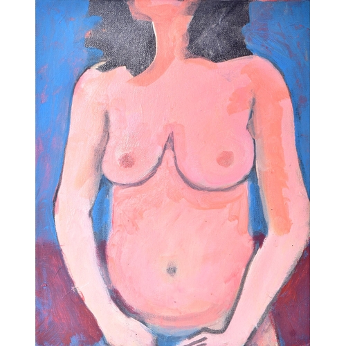 133 - From The Estate Of Bob Baker - Artwork - Nude - an acrylic on canvas study of a nude female by Baker... 