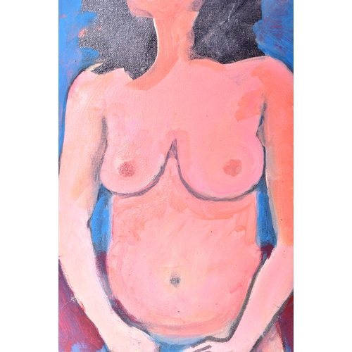 133 - From The Estate Of Bob Baker - Artwork - Nude - an acrylic on canvas study of a nude female by Baker... 