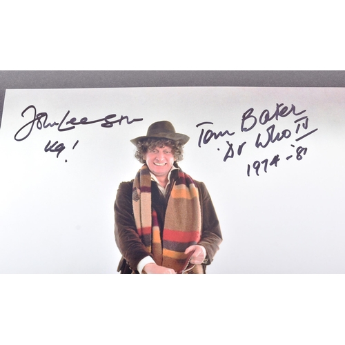 34 - Doctor Who - Tom Baker (Fourth Doctor) and John Leeson (K9 Voice) - dual autographed 8x10