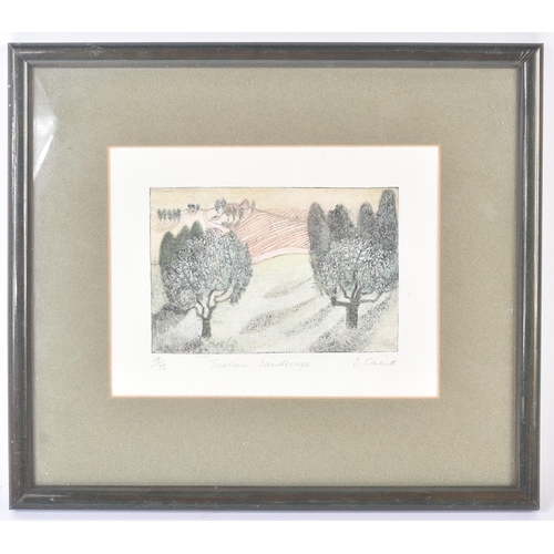 39 - From The Estate Of Bob Baker - Artwork - Susan Caines (b. 1935) - Tuscan Landscape - 18/75 - signed ... 