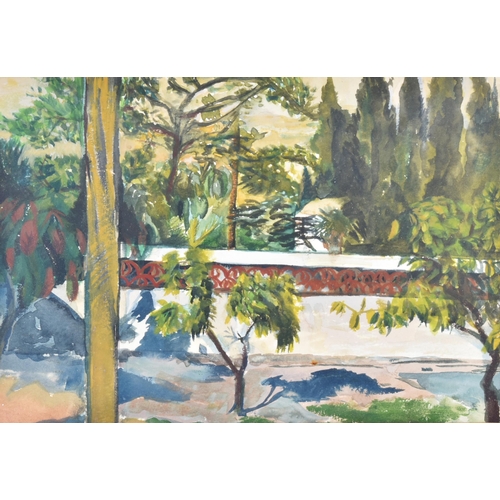 59 - From The Estate Of Bob Baker - Artwork - 'Spanish Scene' - a watercolour painting of a Spanish resor... 