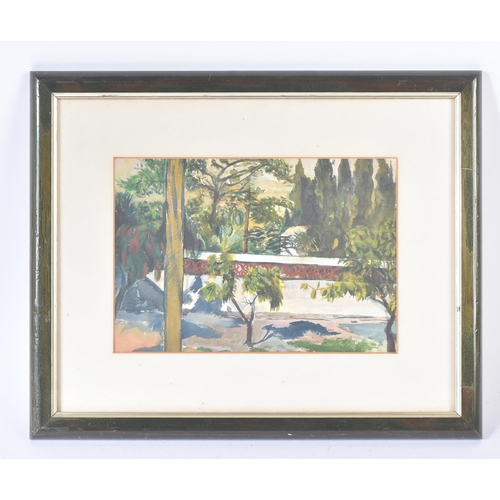 59 - From The Estate Of Bob Baker - Artwork - 'Spanish Scene' - a watercolour painting of a Spanish resor... 