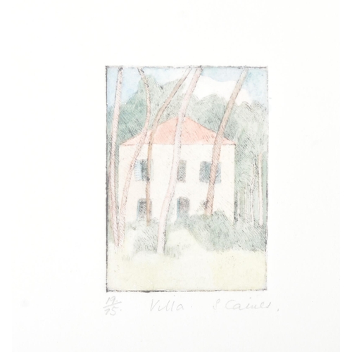 63 - From The Estate Of Bob Baker - Artwork - Susan Caines (b. 1935) - Villa - 19/75 - signed and titled ... 