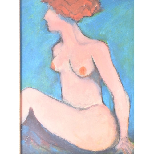 66 - From The Estate Of Bob Baker - Artwork - Nude - an acrylic on board study of a nude female by Baker.... 