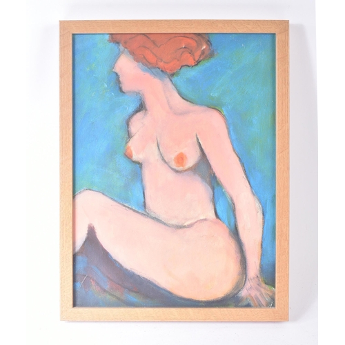 66 - From The Estate Of Bob Baker - Artwork - Nude - an acrylic on board study of a nude female by Baker.... 