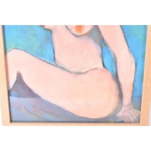 66 - From The Estate Of Bob Baker - Artwork - Nude - an acrylic on board study of a nude female by Baker.... 