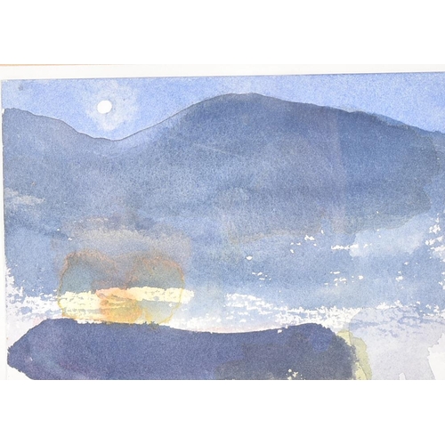 71 - From The Estate Of Bob Baker - Artwork - Catherine Baker - Skopelos Moon - watercolour on paper. Sig... 