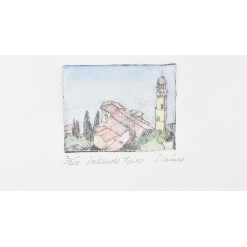 8 - From The Estate Of Bob Baker - Artwork - Susan Caines (b. 1935) - Lakeside Tower - 3/40 - signed and... 