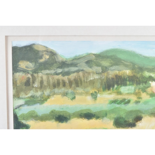 96 - From The Estate Of Bob Baker - Artwork - 'Wheat Fields - Sardinia ' - a watercolour painting of an I... 