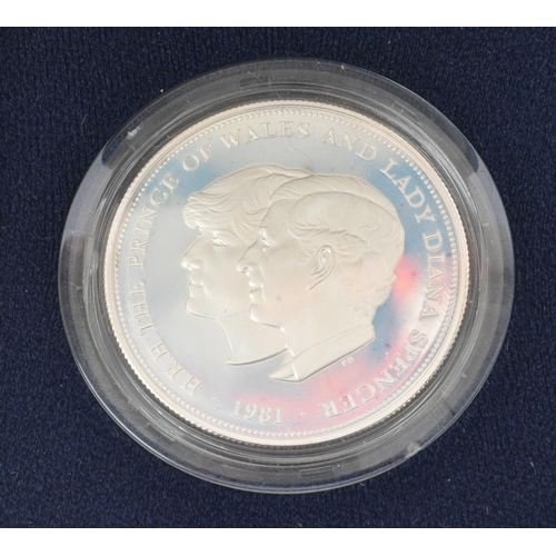 549 - A pair of 925 sterling silver 1981 proof coin commemorating the marriage of His Royal Highness and L... 