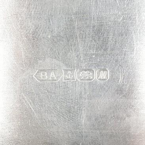 A set of four Concorde hallmarked silver decanter labels. The drinks labels each of rectangular cont