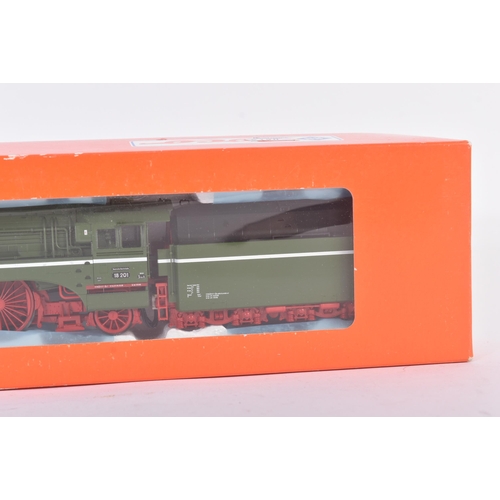 12 - An original Roco made HO / OO gauge model railway trainset locomotive engine No. 63201 Class BR 18 2... 