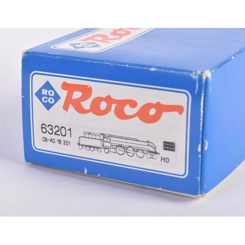 12 - An original Roco made HO / OO gauge model railway trainset locomotive engine No. 63201 Class BR 18 2... 