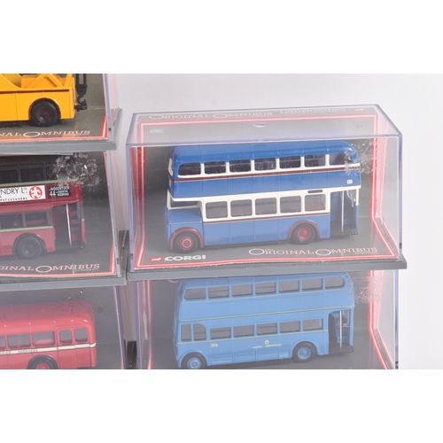 157 - A collection of x10 Corgi ' Original Omnibus ' 1/76 scale boxed diecast model buses to include; Leyl... 