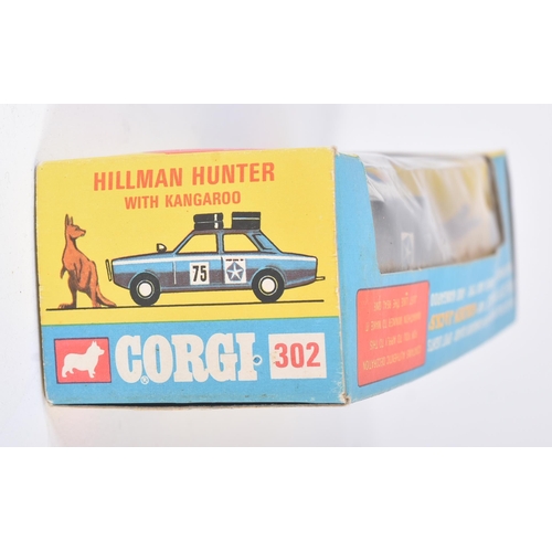 175 - An original vintage Corgi Toys diecast model No. 302 Hillman Hunter with Kangaroo. The model appeari... 
