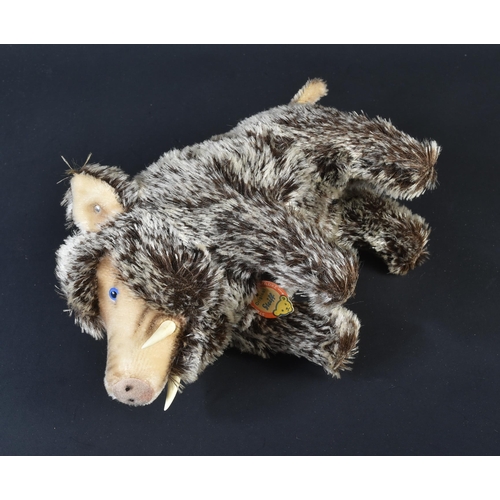 23 - An original vintage German Steiff made soft toy teddy bear Wild Boar 'Dalle'. Complete with original... 