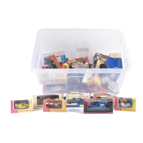 314 - A large collection of assorted boxed diecast model cars of various scales and makers to include; vin... 