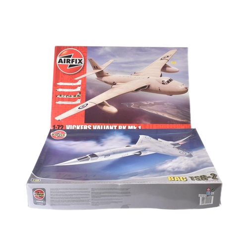 32 - Two boxed Airfix plastic model kits of aviation / aeroplane interest comprising; A10105 BAC-TSR 2 (1... 