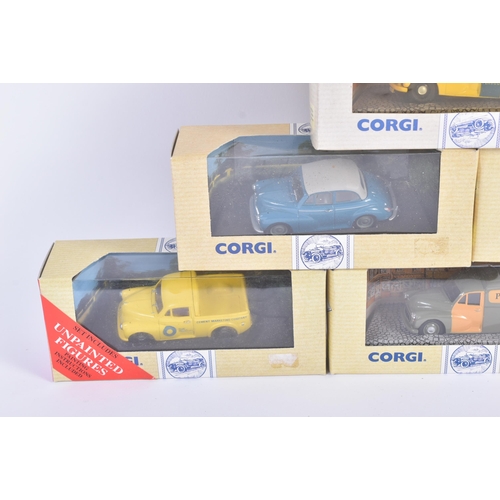 322 - A collection of x15 vintage Corgi diecast model cars of Morris interest to include; 96873 Morris Min... 