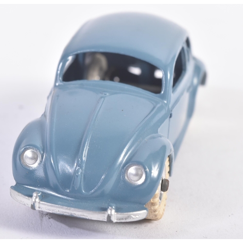 4 - An original vintage Dinky Toys diecast model No. 181 Volkswagen Beetle car. RAF blue body with white... 