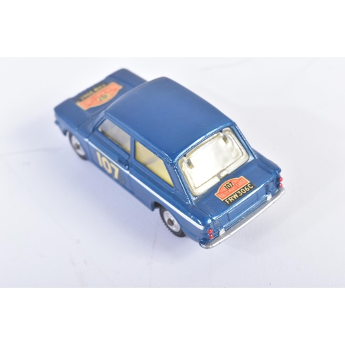 41 - A vintage Corgi Toys diecast model No. 328 Willman Imp Monte-Carlo 1966. Dark blue with white side f... 