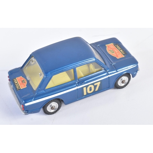 41 - A vintage Corgi Toys diecast model No. 328 Willman Imp Monte-Carlo 1966. Dark blue with white side f... 