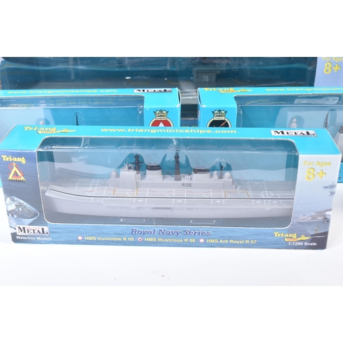 429 - A large collection of assorted Triang / Tri-ang Minic  boxed and carded model ships, largely 1/1200 ... 