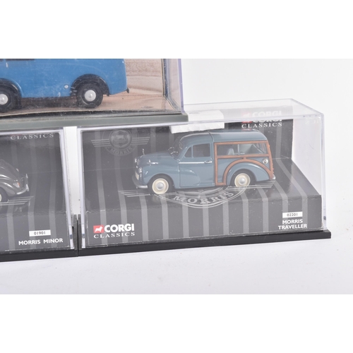 43 - A collection of x7 Corgi Classics diecast model cars to include; Morris 1000 British Caledonian Airw... 