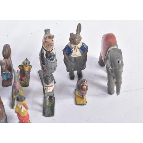 430 - A collection of vintage Cadburys Cococubs hollowcast hand-painted lead figures of assorted animals w... 