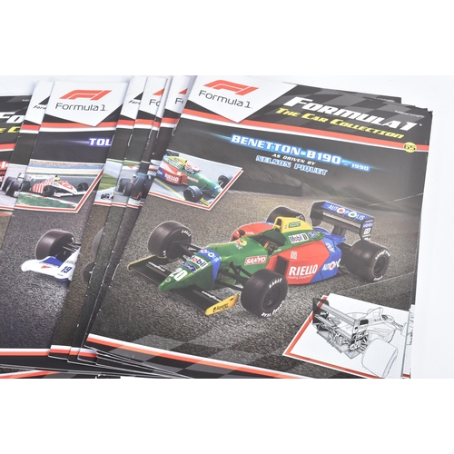 431 - A collection of 1/43 scale boxed diecast model cars of Formula One interest with accompanying magazi... 