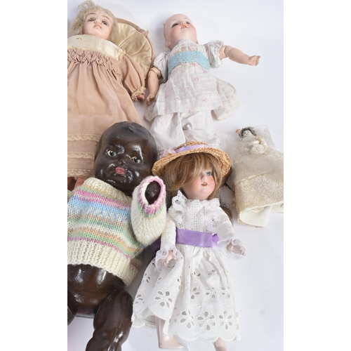 440 - A collection of assorted early 20th Century bisque head and composition dolls to include German Heub... 