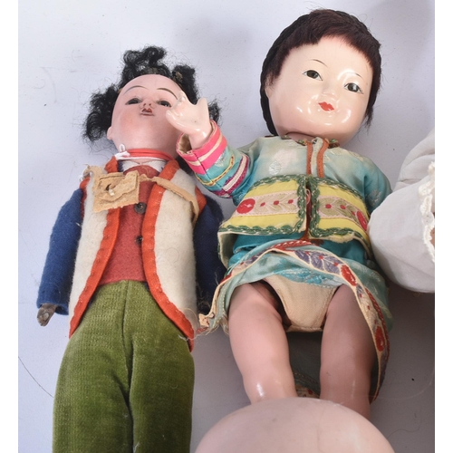 440 - A collection of assorted early 20th Century bisque head and composition dolls to include German Heub... 