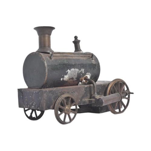 446 - Live Steam - an unusual early 20th century likely home-made part-built live steam locomotive. Compri... 