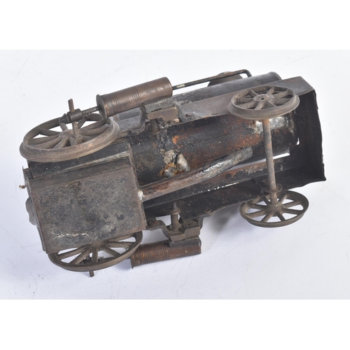 446 - Live Steam - an unusual early 20th century likely home-made part-built live steam locomotive. Compri... 