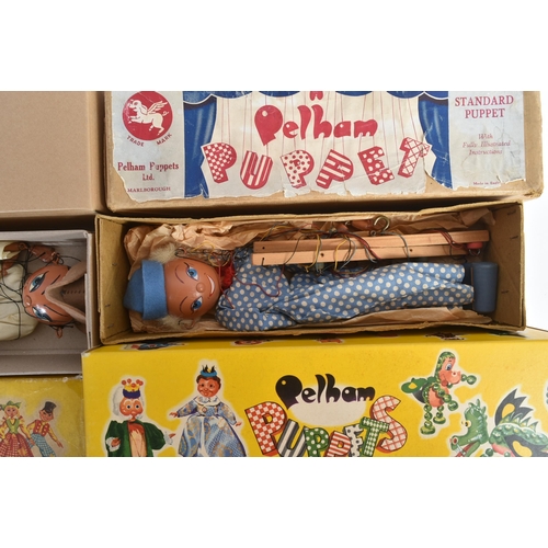 454 - A collection of vintage Pelham Puppets Marlborough Wilts handmade and painted wooden marionette pupp... 