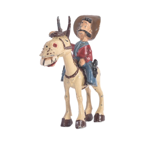 455 - Sacul - An unboxed early 1950s 'Hank and Silver King' cowboy and horse lead figure by Sacul. The fig... 