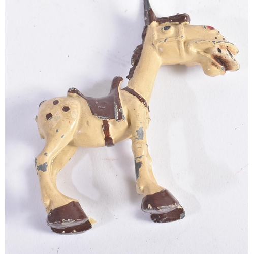 455 - Sacul - An unboxed early 1950s 'Hank and Silver King' cowboy and horse lead figure by Sacul. The fig... 