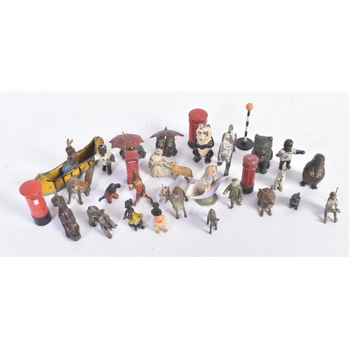 457 - A collection of assorted vintage lead and hollowcast hand painted figures to include; Muffin The Mul... 