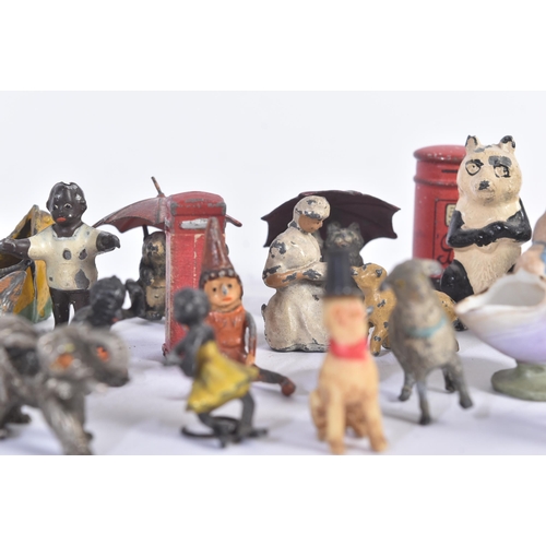 457 - A collection of assorted vintage lead and hollowcast hand painted figures to include; Muffin The Mul... 