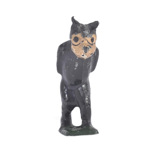 459 - A vintage Pixyland ' Felix The Cat ' hollowcast lead figurine. Black with white painted face and han... 