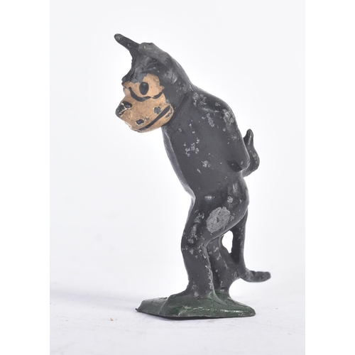 459 - A vintage Pixyland ' Felix The Cat ' hollowcast lead figurine. Black with white painted face and han... 