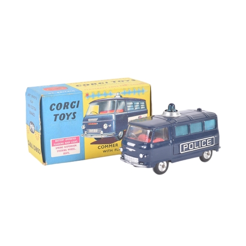 46 - A vintage Corgi Toys diecast model No. 464 Commer Police Van with battery operated flashing light. T... 