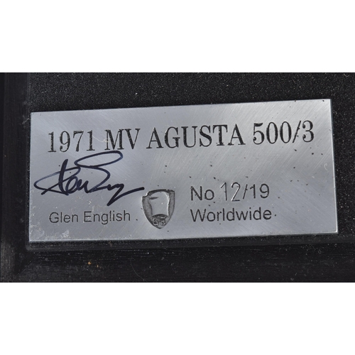 460 - Glen English Models - a limited edition 1/4 quarter-scale precision diecast model of a 1971 MV Agust... 