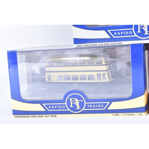 62 - A collection of Rapido Trains boxed 1/76 scale diecast buses comprising; 901017 West Midlands Leylan... 