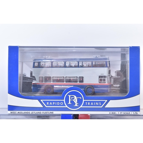 62 - A collection of Rapido Trains boxed 1/76 scale diecast buses comprising; 901017 West Midlands Leylan... 