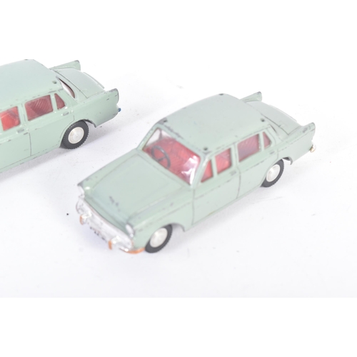 79 - Two original vintage Triang / Tri-ang made Spot-On 1/42 scale diecast model No. 267 Hillman Minx 160... 