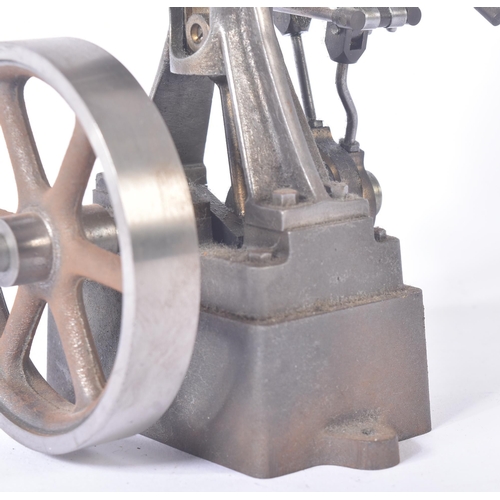 8 - A vintage scratch built hand made model of part of a stationary steam engine with piston and smooth ... 